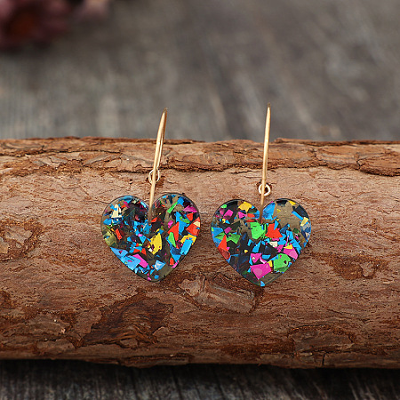 Resin Hoop Earrings FS-WG60B6C-02-1