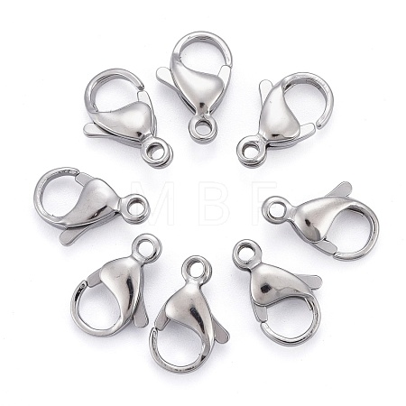 Tarnish Resistant 304 Stainless Steel Lobster Claw Clasps X-STAS-AB13-1