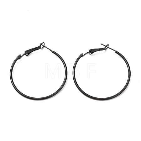 Baking Paint 201 Stainless Steel Hoop Earrings EJEW-P185-C02-01-1