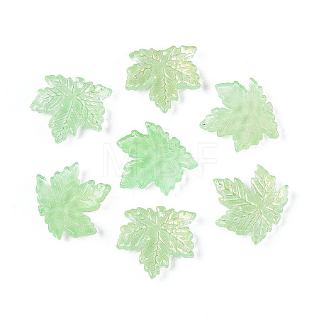 Baking Paint Transparent Glass Pendants DGLA-N014-11A-02-1