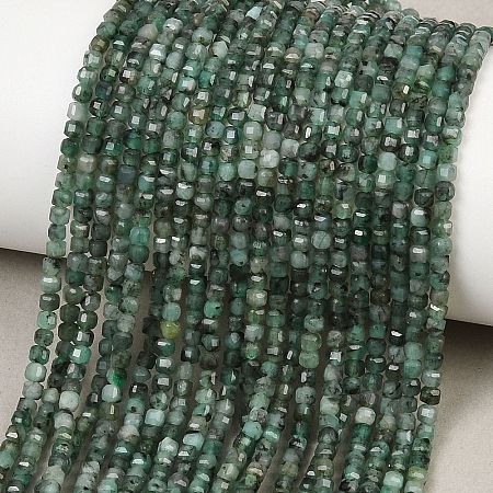 Natural Emerald Beads Strands G-B175-C04-2x2mm-1