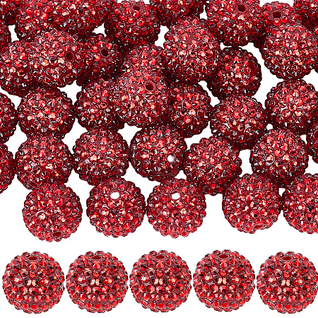 50Pcs Resin Rhinestone Beads RESI-PA0001-45D-1