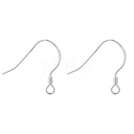 925 Sterling Silver Earring Hooks STER-K167-049A-S-1