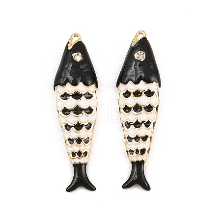 Brass Enamel Pendants KK-CBA6818-03G-01-1