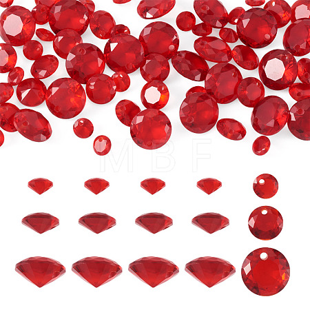 60Pcs 3 Styles Cubic Zirconia Charms ZIRC-TAD0001-01B-1