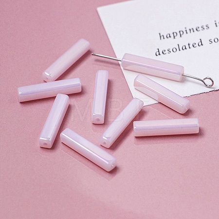 Electroplate Glass Beads GLAA-D024-01A-1