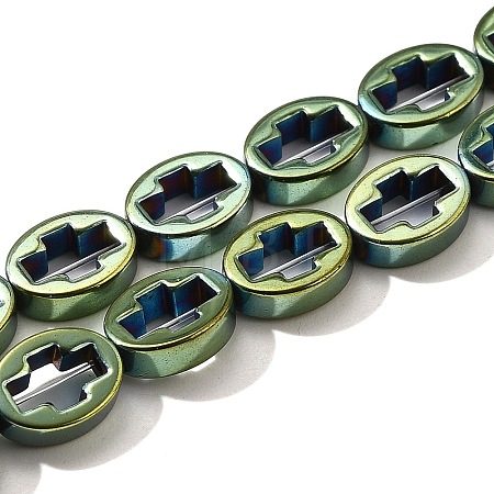 Electroplated Synthetic Non-magnetic Hematite Beads Strands G-L613-Z01-01H-1