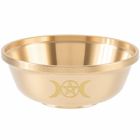 Brass Offering Bowl for Altar Meditation AJEW-WH20816-262B-1