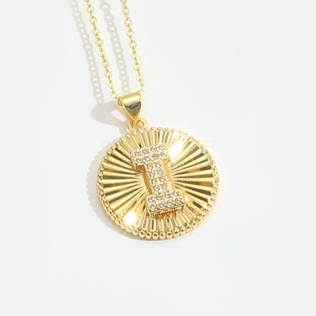 Brass Micro Pave Cubic Zirconia Necklaces FS-WG1D774-09-1