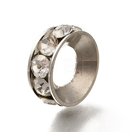 Brass Rhinestone Spacer Beads KK-M313-44D-11-1
