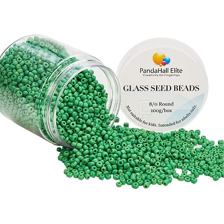 8/0 Round Glass Seed Beads SEED-PH0005-07-1