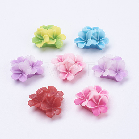 Flatback Resin Flower Cabochons CRES-S240-M-1