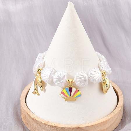 Ocean Brass Enamel Charm Bracelets for Women KK-CBA68DA-15C-G-1