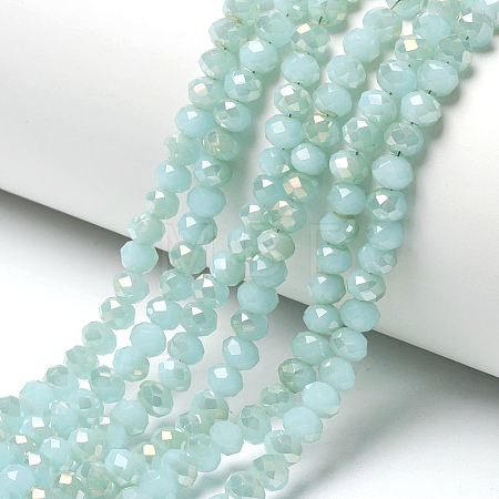 Electroplate Glass Beads Strands EGLA-A034-J4mm-H02-1