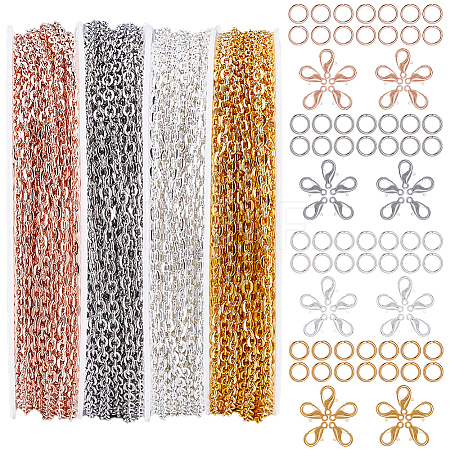 DIY Iron Cable Chains Bracelets Necklaces Making Kits DIY-SP0002-14A-1