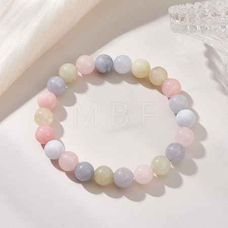 Dyed & Heated Natural Quartz Beads Stretch Bracelets for Women BJEW-JB13167-1
