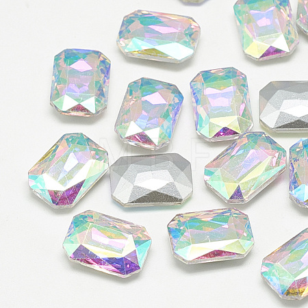 Pointed Back Glass Rhinestone Cabochons RGLA-T079-8x10mm-05-1