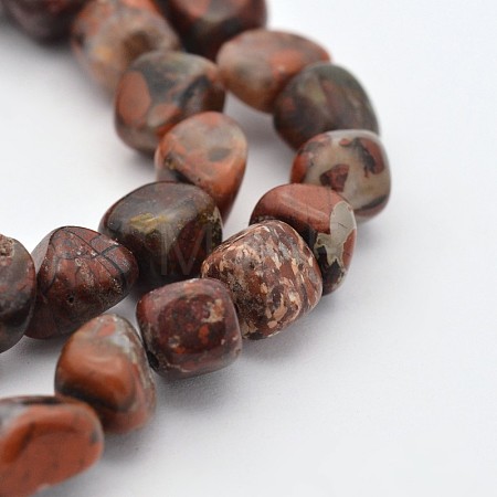 Natural Brecciated Jasper Bead Strands G-P070-33-1