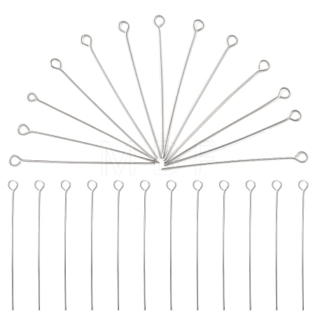 600Pcs 304 Stainless Steel Eye Pins STAS-FS0002-15-1