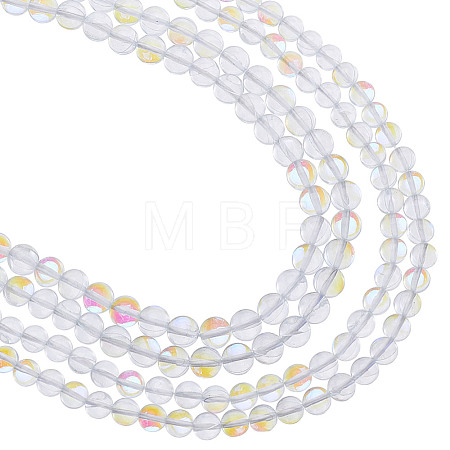 2 Strands Synthetic Moonstone Beads Strands G-GO0001-25B-1