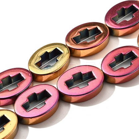 Electroplated Synthetic Non-magnetic Hematite Beads Strands G-L613-Z01-03I-1