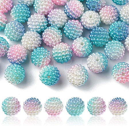 Imitation Pearl Acrylic Beads OACR-FS0001-32C-1