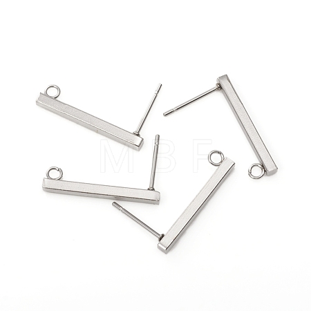 Tarnish Resistant 304 Stainless Steel Stud Earring Findings X-STAS-G224-21P-01-1