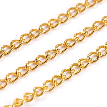 Brass Twisted Chains Curb Chains X-CHC-S107-G-NF-1-1