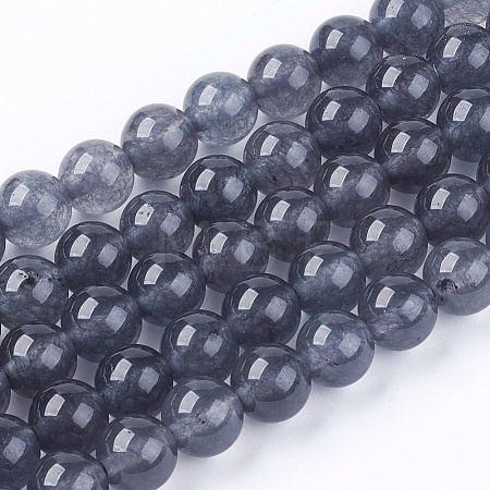 Natural Jade Bead Strands G-R165-8mm-12-1