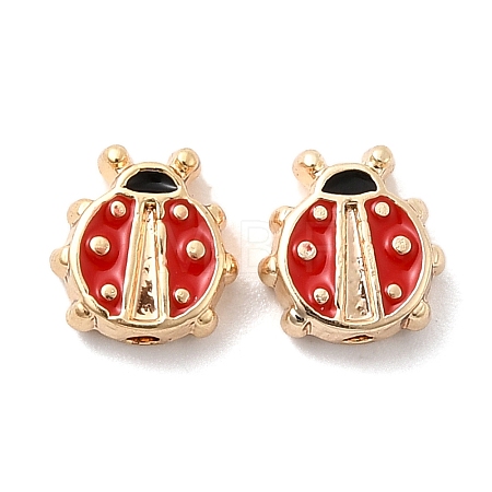 Brass Enamel Beads KK-A277-18G-1