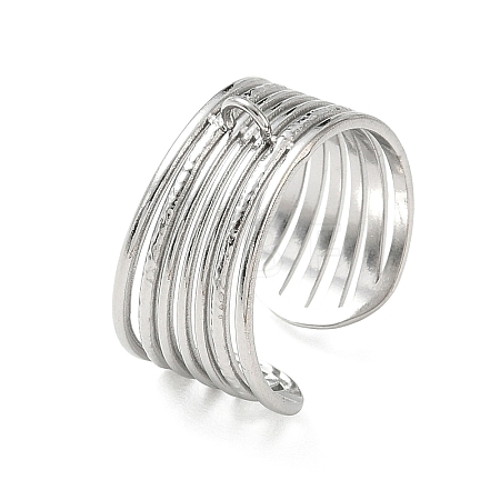 304 Stainless Steel Cuff Open Ring Setting SA-CBA37BC-10P-1