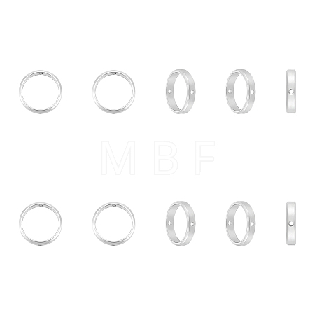10Pcs 201 Stainless Steel Bead Frames STAS-UN0058-88-1