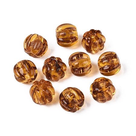Handmade Gold Sand Lampwork Beads LAMP-Q039-08C-1