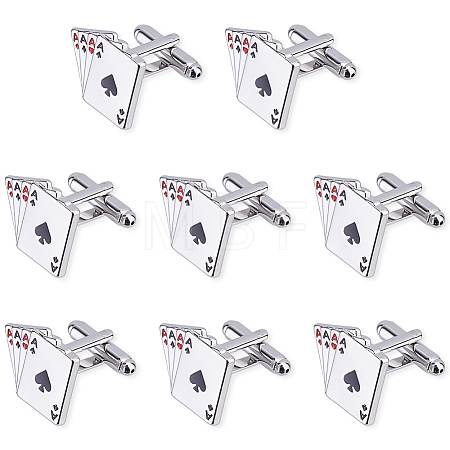 4 Pairs Alloy Cufflinks FIND-FH0018-14-1