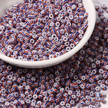 8/0 Opaque Colours Seep Glass Seed Beads SEED-F003-04B-11-1