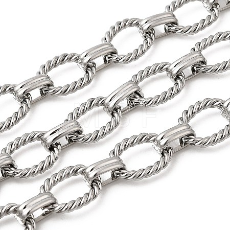 304 Stainless Steel Twist Oval Link Chains CHS-Z007-10P-02-1