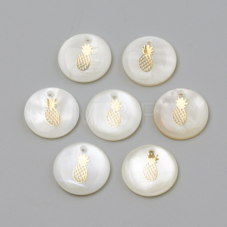 Freshwater Shell Pendants X-SHEL-Q010-009G-1
