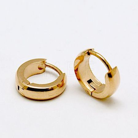 Fashion 304 Stainless Steel Huggie Hoop Earrings EJEW-G120-25B-1