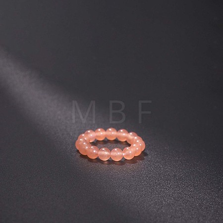 Natural Jade Stretchy Finger Rings FS-WG01730-31-1