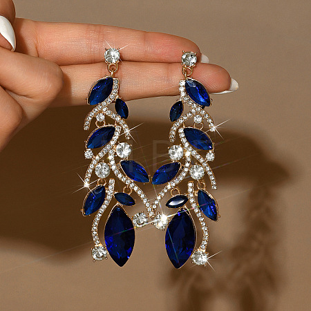 Alloy & Crystal Rhinestone Dangle Stud Earrings FS-WGBC3A8-04-1