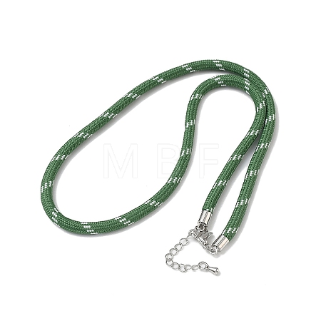 Ployester Core-Wrapped Round Cord Necklace Making KK-CBACFA2-03P-23-1