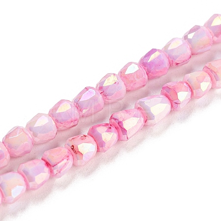 Electroplate Glass Beads Strand GLAA-G088-03-01E-1