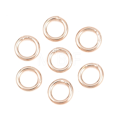 Brass Closed Jump Rings KK-D257-01RG-07-1
