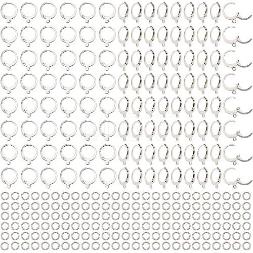  120Pcs 304 Stainless Steel Leverback Earring Findings STAS-NB0001-56-1