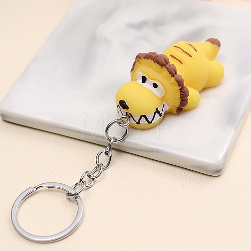 Resin Cartoon Animals Keychain PW-WG737BC-01-1