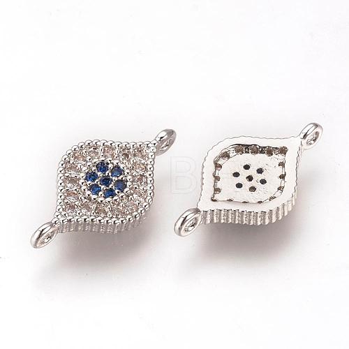 DIY Brass Micro Pave Cubic Zirconia Links DIY-S031-095D-1