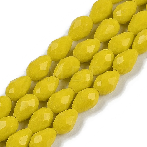 Opaque Solid Color Imitation Jade Beads Strands GLAA-N005-P8mm-D06-1