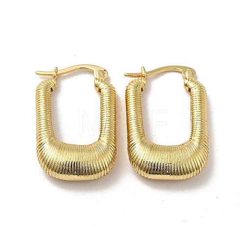 Rack Plating Brass Rectangle Thick Hoop Earrings for Women EJEW-F288-05G-1