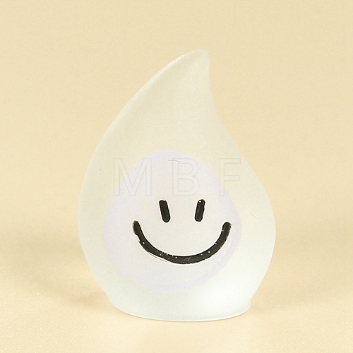 Luminous Resin Small Flame with Smiling Face Display Decoration PW-WG60549-06-1