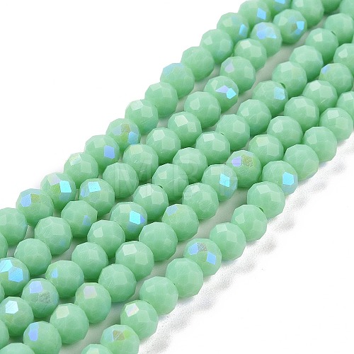 Electroplate Glass Beads Strands EGLA-A034-P4mm-B22-1